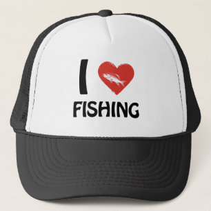 I love Fishing Trucker Hat