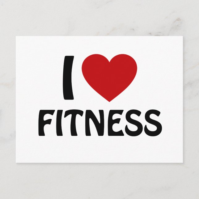 I love Fitness Postcard (Front)