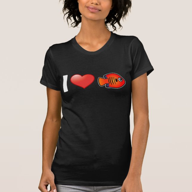 I Love Flame Angelfish T-Shirt (Front)
