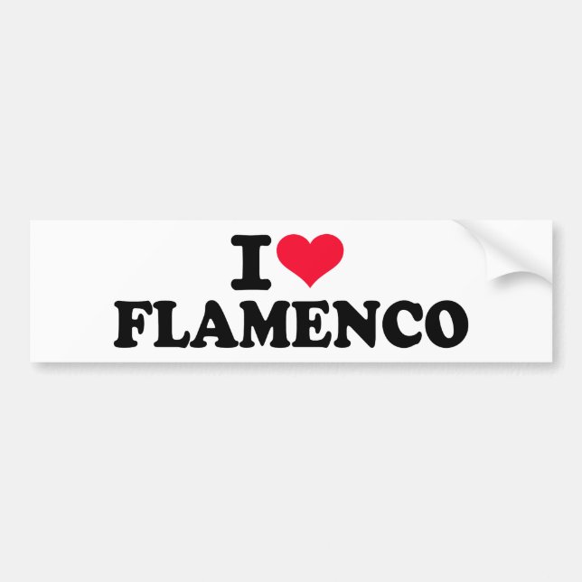 I love Flamenco Bumper Sticker (Front)