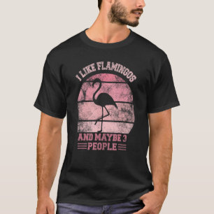 I Love Flamingo And Maybe 3 People Flamingo Quote T-Shirt