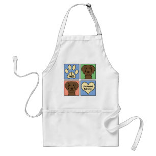 I Love Flat-Coated Retrievers Standard Apron