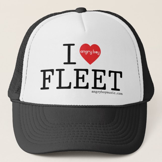 I Love Fleet Trucker Hat (Front)