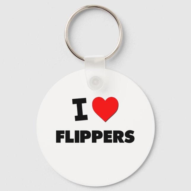I Love Flippers Key Ring (Front)