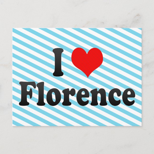 I Love Florence, Italy Postcard (Front)