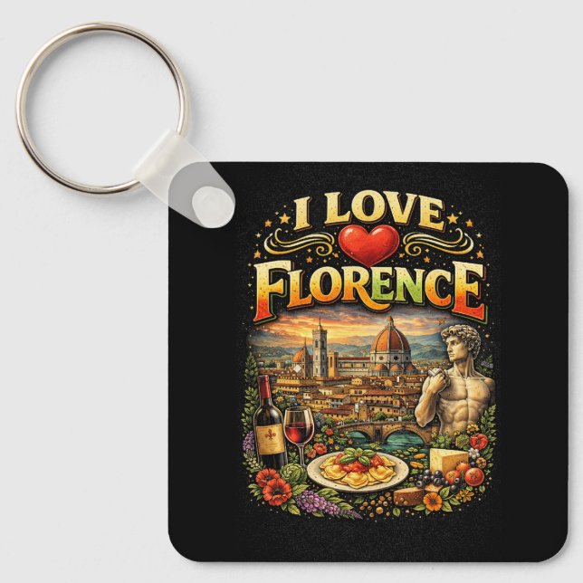 I Love Florence Key Ring (Front)