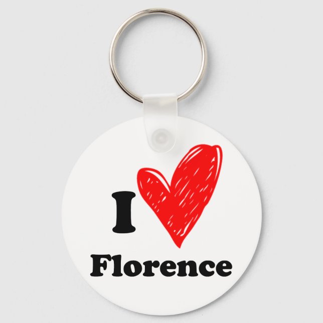 I Love Florence Key Ring (Front)