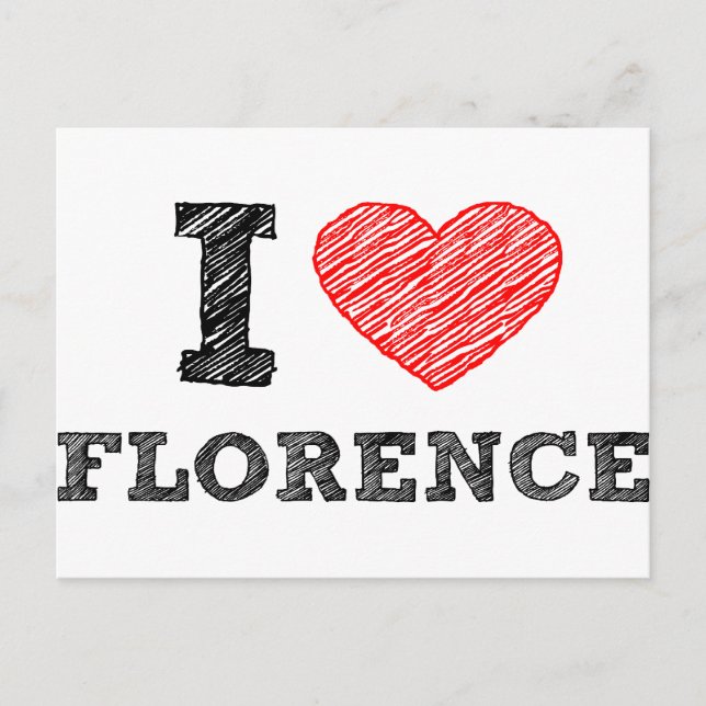 I Love Florence Postcard (Front)