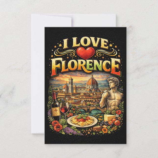 I Love Florence Thank You Card (Front)