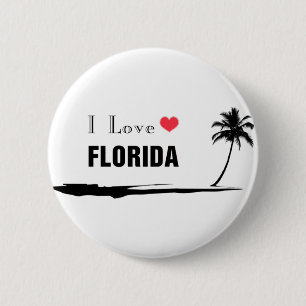 I Love Florida 6 Cm Round Badge