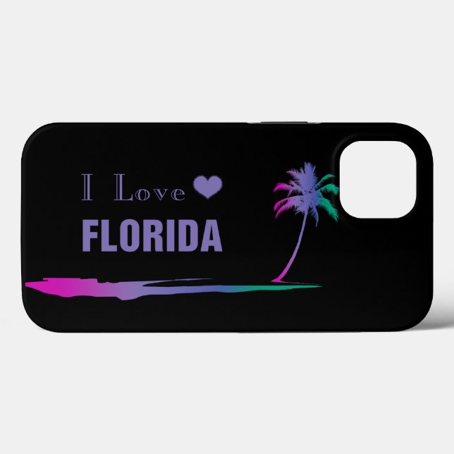 I Love Florida Colourful Purple Case-Mate iPhone C Case (Back (Horizontal))