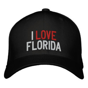 I LOVE FLORIDA EMBROIDERED HAT
