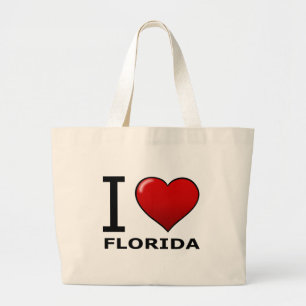 I LOVE FLORIDA LARGE TOTE BAG