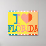 I love Florida - Pop art 2 Canvas Print<br><div class="desc">I love Florida - Pop art</div>
