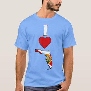 I Love Florida Vertical I Heart Florida State Flag T-Shirt
