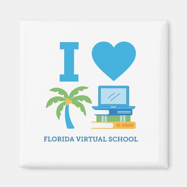 I Love Florida Virtual School Magnet  (Front)