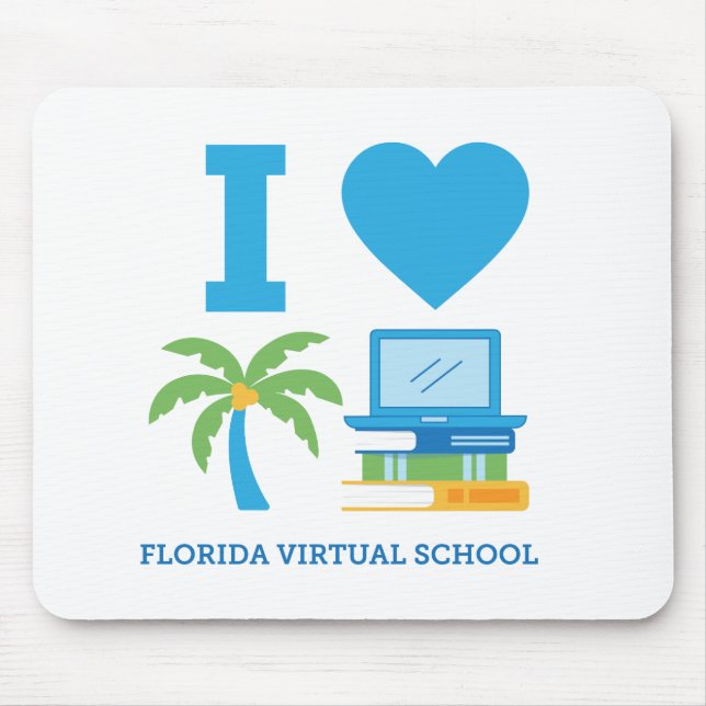 I Love Florida Virtual School Mousepad  (Front)