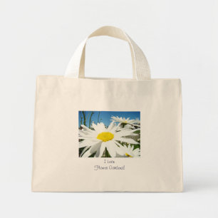 I Love Flower Gardens! Tote Bags Blue Sky Daisies