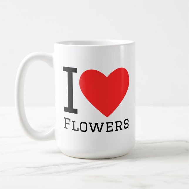 I love flowers coffee mug (Left)