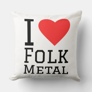 I love folk metal square sticker cushion