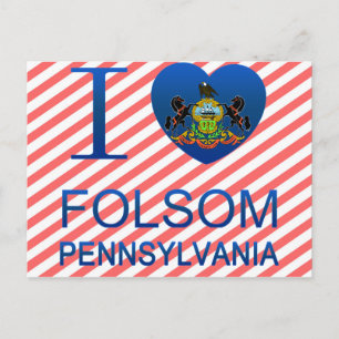 I Love Folsom, PA Postcard