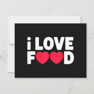 I Love Food Funny Foodie Gift for Men Postcard