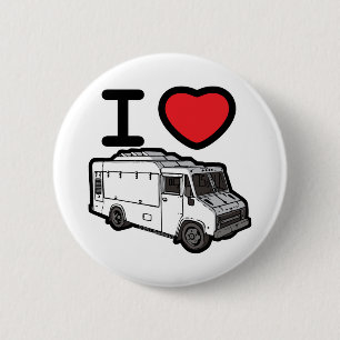 I Love Food Trucks! 6 Cm Round Badge