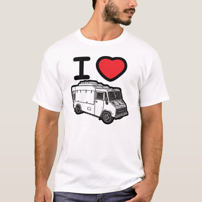 I Love Food Trucks! T-Shirt (Front)