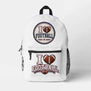 I Love Football Backpack American Football Fan G