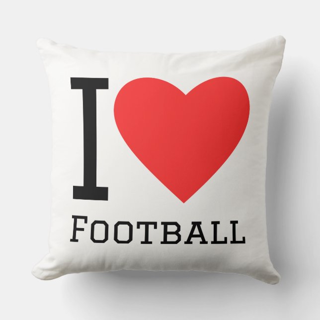 I love football cushion (Front)