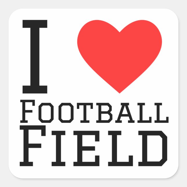 I love football field Sticker (Front)