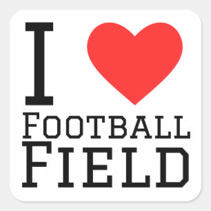 I love football field Sticker