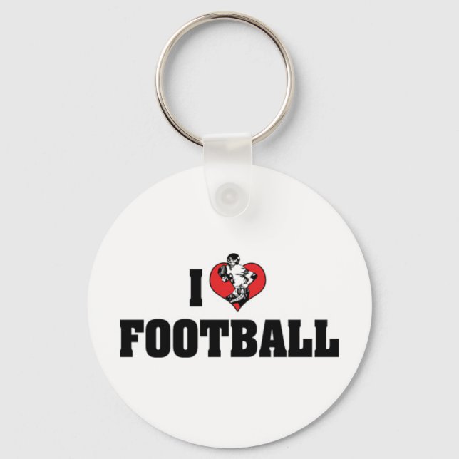 I Love Football Keychain (Front)