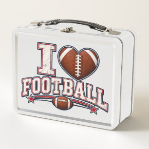 I Love Football Lunch Box Football Dad Lunch Bag