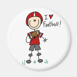I Love Football Magnet