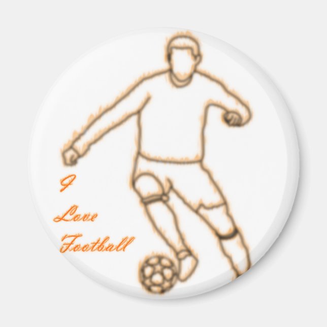 I Love Football Magnet (Front)