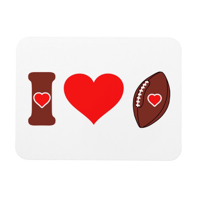 I love Football Magnet (Horizontal)
