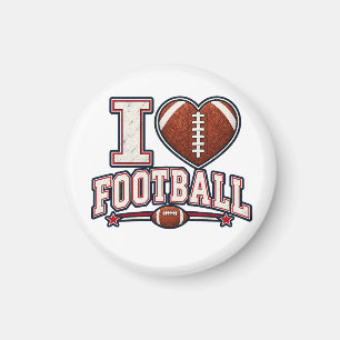 I Love Football Magnet Football Dad Gift Fathe
