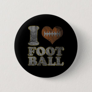 I Love Football Men Women Kids  6 Cm Round Badge