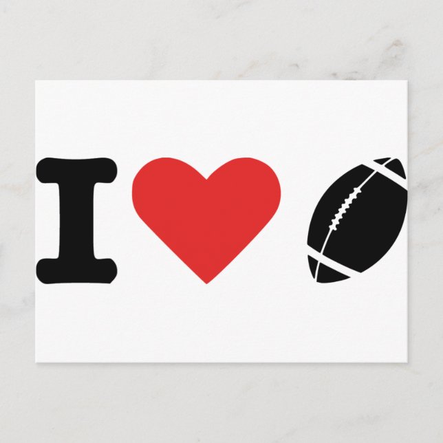 I love football postcard (Front)