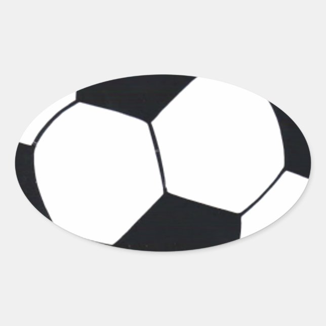 I Love Football (Soccer) Heart of the Game: I Love Oval Sticker (Front)
