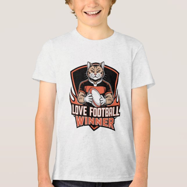 I love football  Tri-Blend shirt (Front)