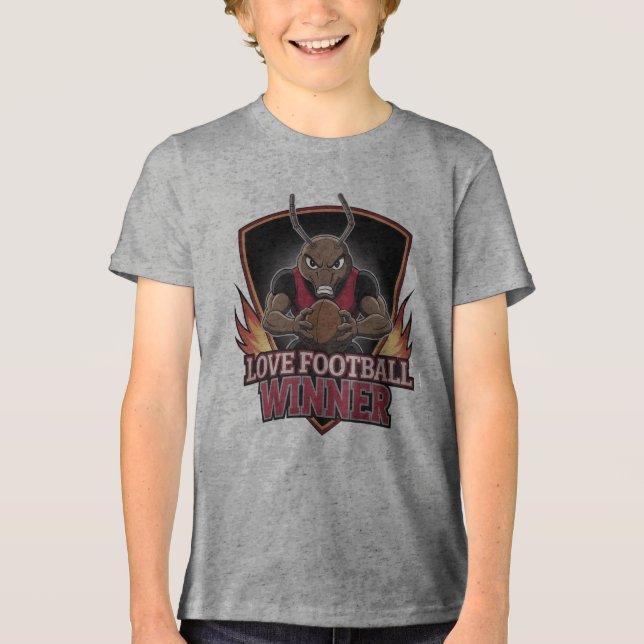 I love football  Tri-Blend shirt (Front)