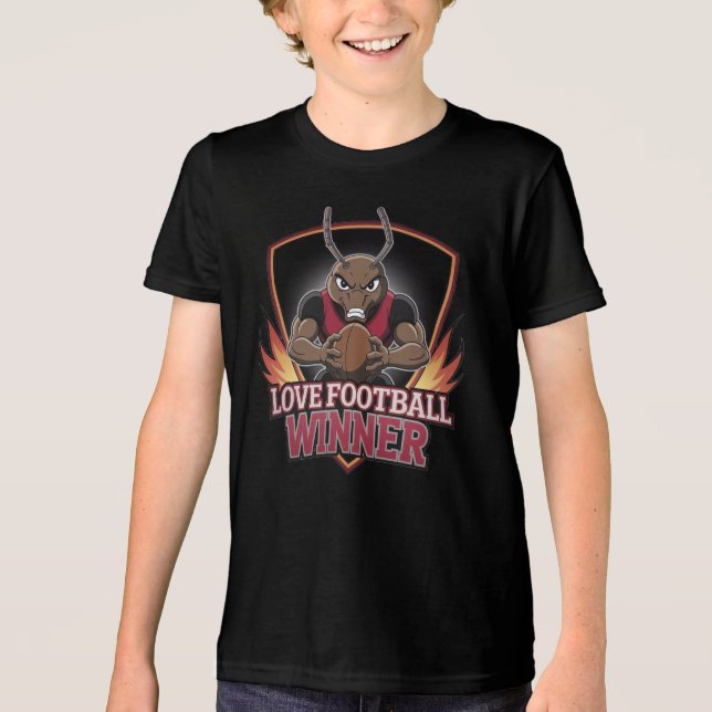 I love football  Tri-Blend shirt (Front)