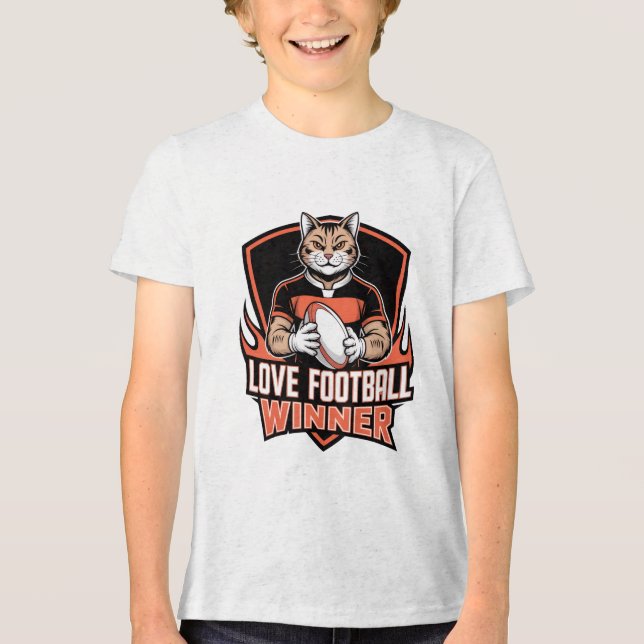 I love football  Tri-Blend shirt (Front)