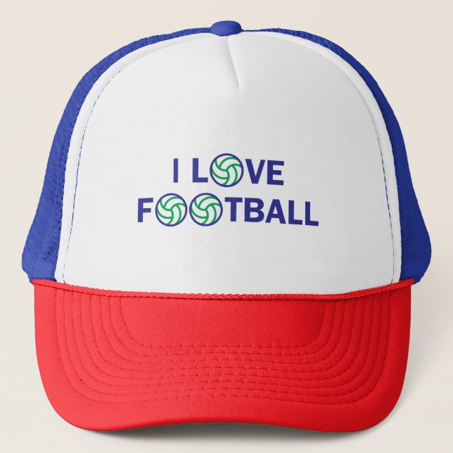 I love football trucker hat (Front)