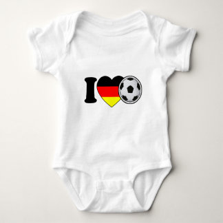 "I Love Football" - With popular German heart Baby Bodysuit