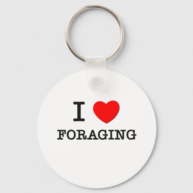 I Love Foraging Key Ring (Front)