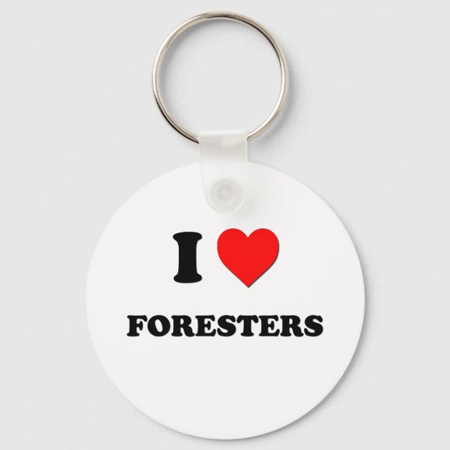 I Love Foresters Key Ring (Front)