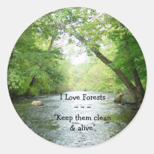 I Love Forests Sticker